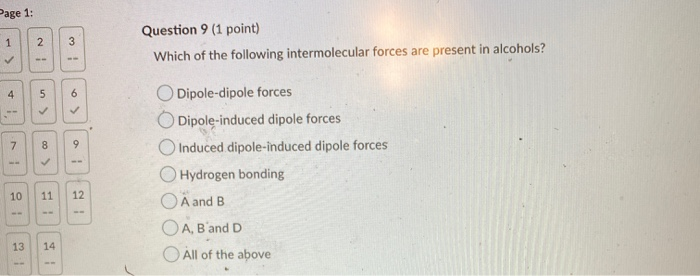 What Intermolecular Forces Are Present In Alcohol